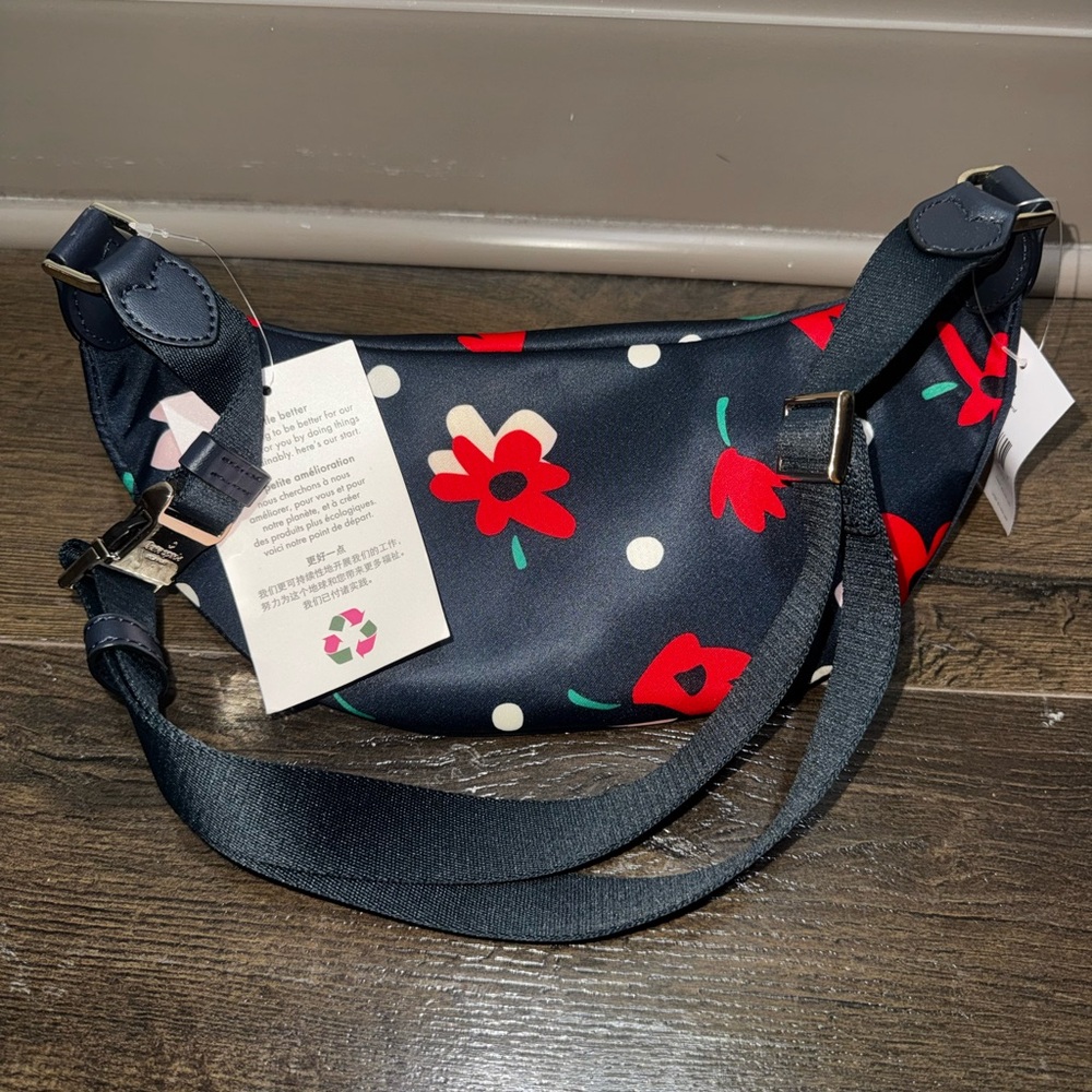 Kate Spade Navy and Red Floral Crossbody Bag - Picture 2 of 3